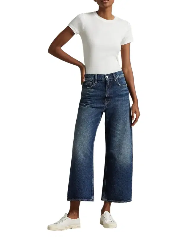 High-Rise Wide-Leg Crop Jeans
