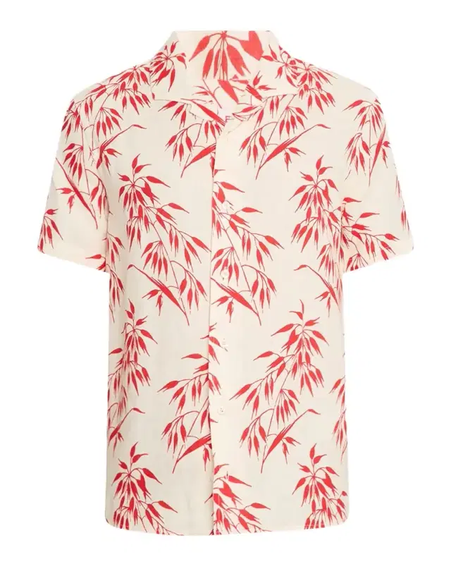 Orlebar Brown Men 's Hibbert Bamboo Print Short-Sleeve Sport Shirt