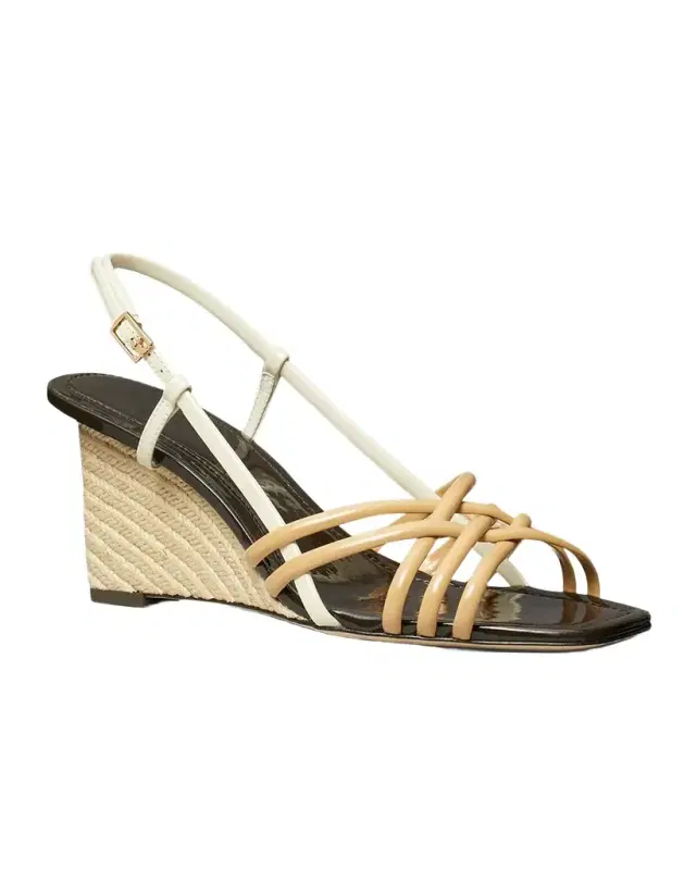 Multi-Strap Patent Leather Wedges