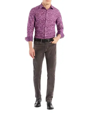 Robert Graham Men 's Highland Tonal Damask Sport Shirt | Thumbnail 1