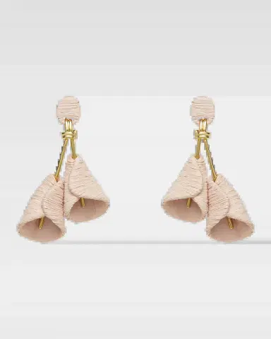 Lele Sadoughi Raffia Calla Lily Earrings | Thumbnail 2