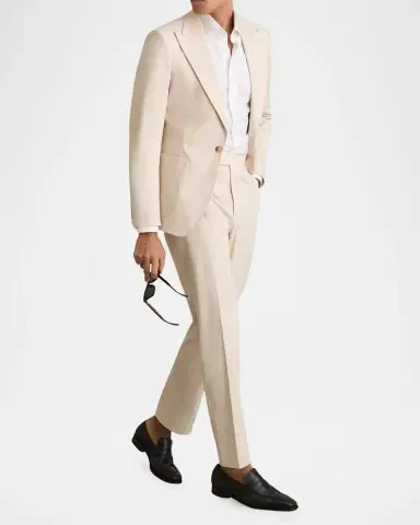 Reiss Men's Putney Cotton Trousers | Thumbnail 4