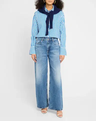 Polo Ralph Lauren 3x1 Rigid Denim Wide-Leg Jeans | Thumbnail 2 Polo Ralph Lauren 3x1 Rigid Denim Wide-Leg Jeans | Thumbnail 2