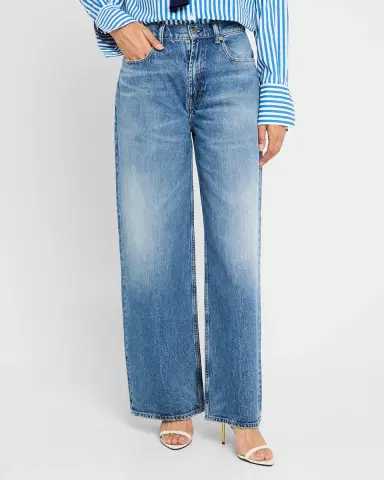 Polo Ralph Lauren 3x1 Rigid Denim Wide-Leg Jeans | Thumbnail 4 Polo Ralph Lauren 3x1 Rigid Denim Wide-Leg Jeans | Thumbnail 4
