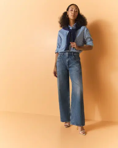 Polo Ralph Lauren 3x1 Rigid Denim Wide-Leg Jeans | Thumbnail 5 Polo Ralph Lauren 3x1 Rigid Denim Wide-Leg Jeans | Thumbnail 5