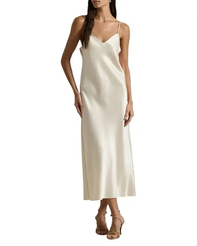 Satin Midi Slip Dress