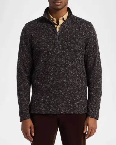 Robert Graham Men 's Matson Heathered Quarter-Zip Sweater | Thumbnail 3