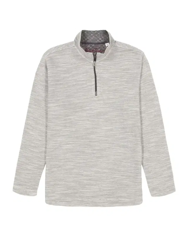 Men's Heathered Knit Quarter-Zip Sweater