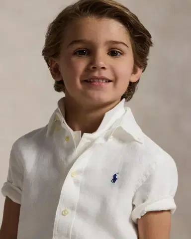 Polo Ralph Lauren Little Boy 's & Boy 's Linen Short-Sleeve Shirt | Thumbnail 4 Polo Ralph Lauren Little Boy 's & Boy 's Linen Short-Sleeve Shirt | Thumbnail 4