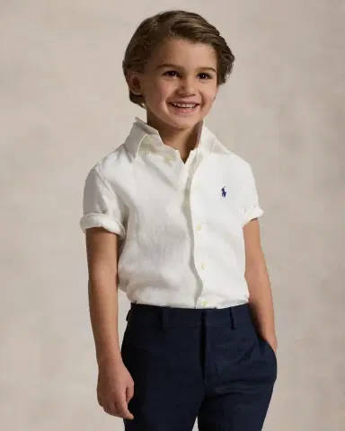 Polo Ralph Lauren Little Boy 's & Boy 's Linen Short-Sleeve Shirt | Thumbnail 5 Polo Ralph Lauren Little Boy 's & Boy 's Linen Short-Sleeve Shirt | Thumbnail 5