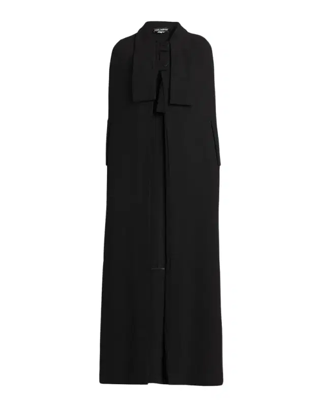 Lana Wool-Blend Crepe Long Coat