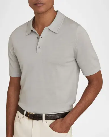 Reiss Men's Manor Short-Sleeve Polo Shirt | Thumbnail 4 Reiss Men's Manor Short-Sleeve Polo Shirt | Thumbnail 4