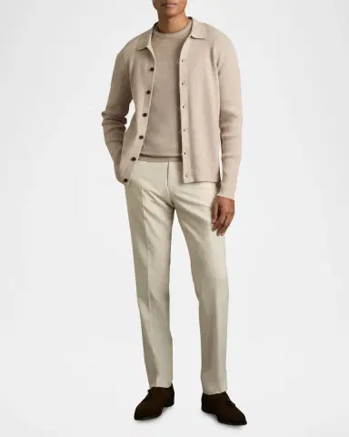 Reiss Men's Saint Ribbed Cardigan | Thumbnail 2