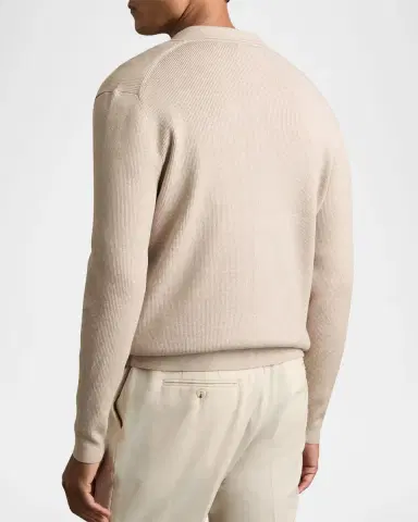 Reiss Men's Saint Ribbed Cardigan | Thumbnail 3