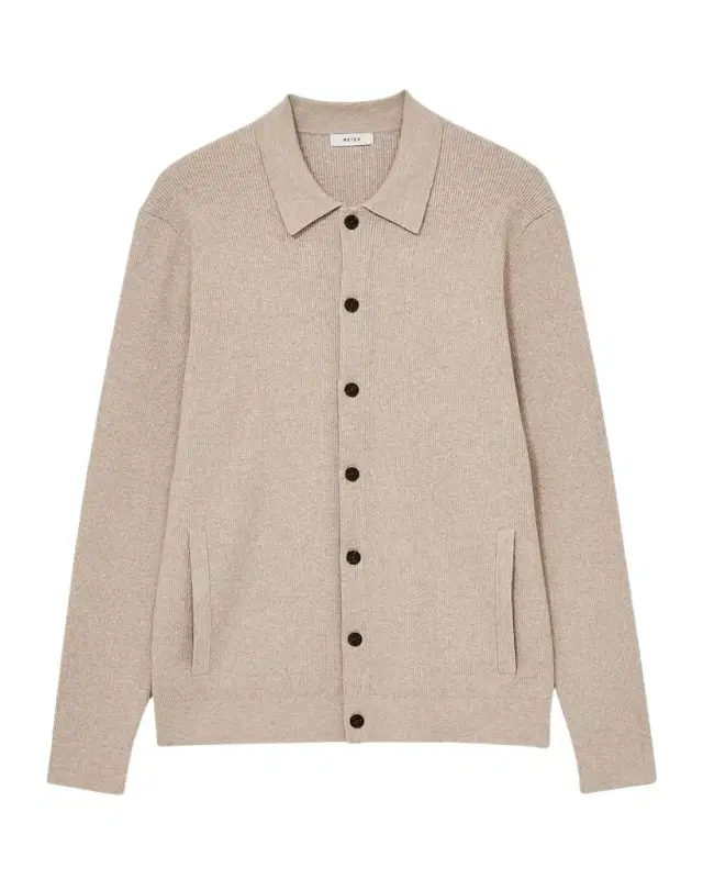 Reiss Men 's Saint Ribbed Cardigan