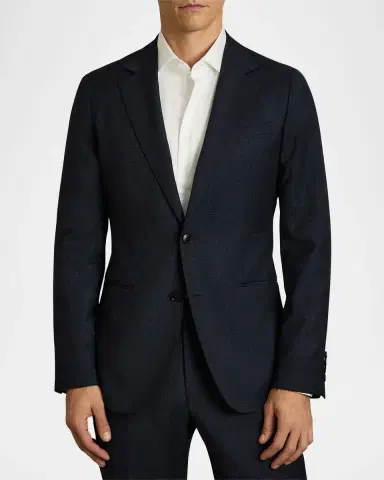 Reiss Men's Hatch Textured Single-Breasted Sport Coat | Thumbnail 4 Reiss Men's Hatch Textured Single-Breasted Sport Coat | Thumbnail 4
