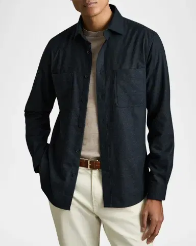 Reiss Men's Crawford Twin-Pocket Overshirt | Thumbnail 4 Reiss Men's Crawford Twin-Pocket Overshirt | Thumbnail 4
