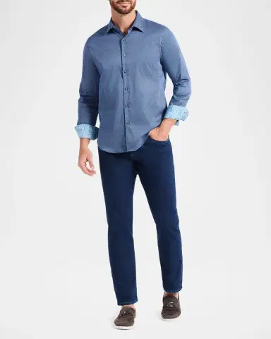 Robert Graham Men's Cortland Micro-Check Stretch Sport Shirt | Thumbnail 2 Robert Graham Men's Cortland Micro-Check Stretch Sport Shirt | Thumbnail 2