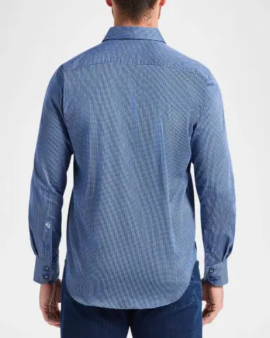 Robert Graham Men's Cortland Micro-Check Stretch Sport Shirt | Thumbnail 3 Robert Graham Men's Cortland Micro-Check Stretch Sport Shirt | Thumbnail 3
