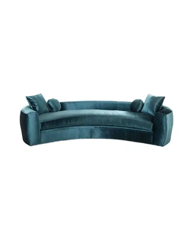 Haute House Carmen Peacock Sofa, 122"