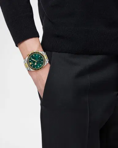 Versace Greca Chrono Wave 43MM Two Tone Bracelet Watch | Thumbnail 2