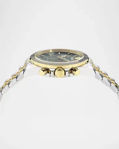Versace Greca Chrono Wave 43MM Two Tone Bracelet Watch | Thumbnail 3