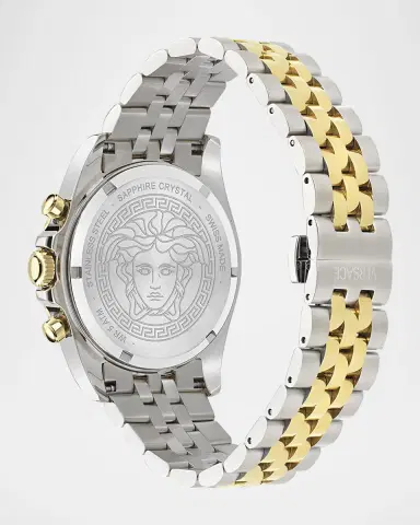Versace Greca Chrono Wave 43MM Two Tone Bracelet Watch | Thumbnail 4