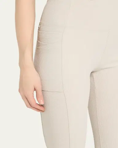Blanc Noir Directional Rib Bootcut Leggings | Thumbnail 9