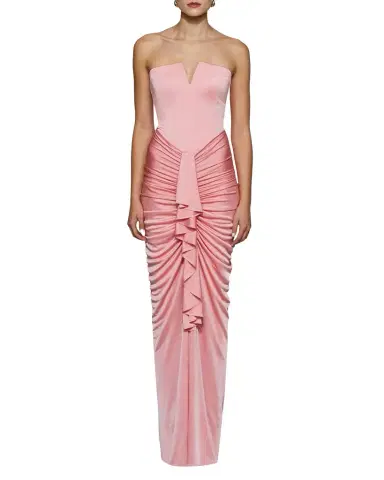 Et Ochs Selena Strapless Draped Glossy Jersey Gown | Thumbnail 1 Et Ochs Selena Strapless Draped Glossy Jersey Gown | Thumbnail 1