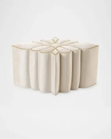 Haute House Elizabeth Snow Ottoman | Thumbnail 2 Haute House Elizabeth Snow Ottoman | Thumbnail 2