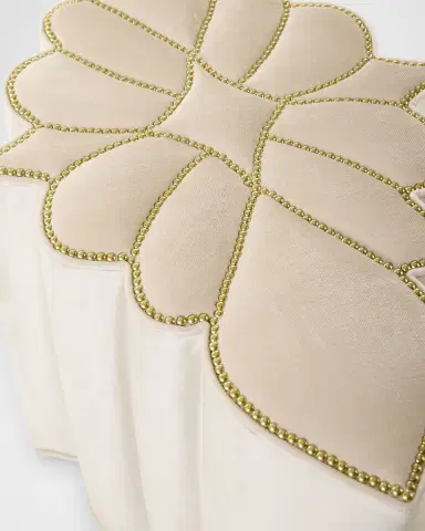 Haute House Elizabeth Snow Ottoman | Thumbnail 6 Haute House Elizabeth Snow Ottoman | Thumbnail 6