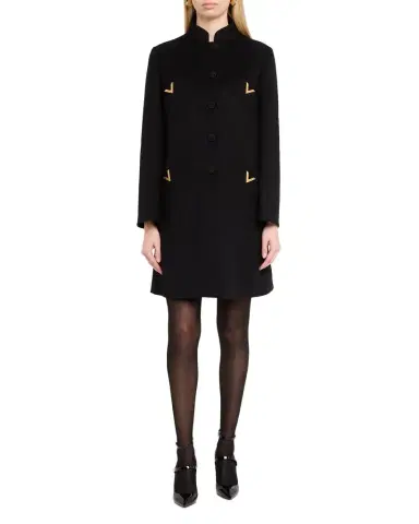 Valentino Garavani VLogo Single-Breasted Wool-Cashmere Coat | Thumbnail 1 Valentino Garavani VLogo Single-Breasted Wool-Cashmere Coat | Thumbnail 1