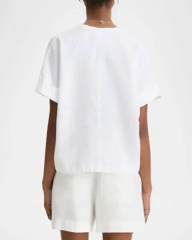 Vince Short-Sleeve Linen Top | Thumbnail 3