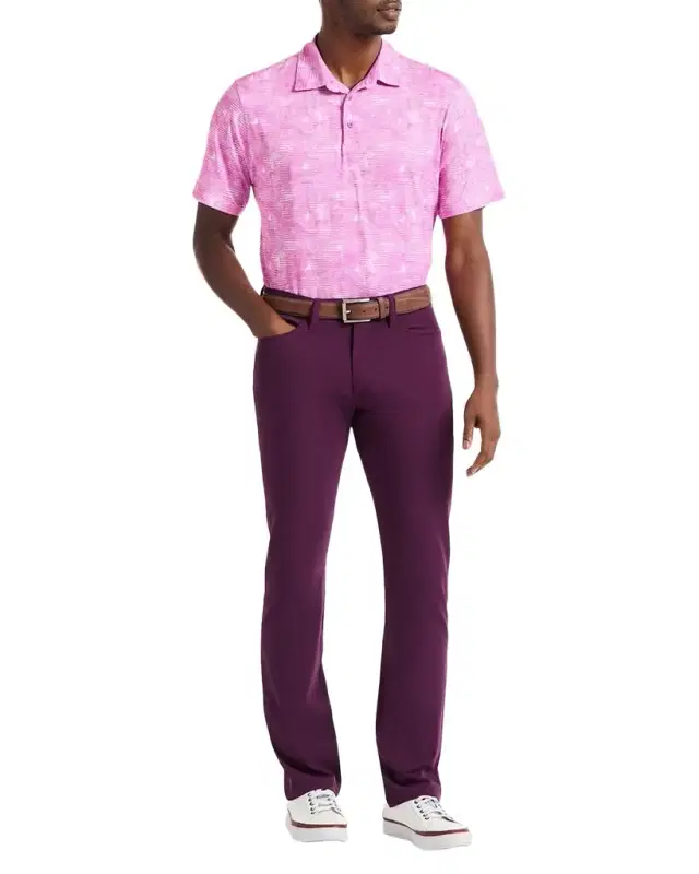 Men 's Norlen Geometric Stretch Knit Polo Shirt