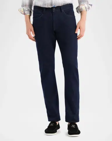 Robert Graham Men 's Gottsman Denim Straight Fit Five-Pocket Pants | Thumbnail 3