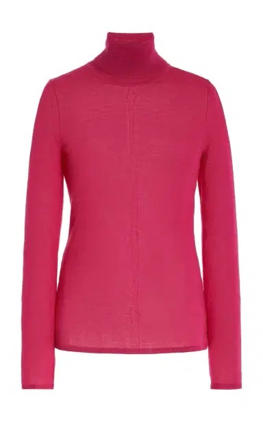 Gabriela Hearst Steinem Knit Turtleneck in Fuchsia Cashmere Silk | Thumbnail 1