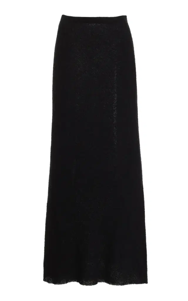 Belo Skirt in Black Silk Cashgora Boucle Gauze Belo Skirt in Black Silk Cashgora Boucle Gauze