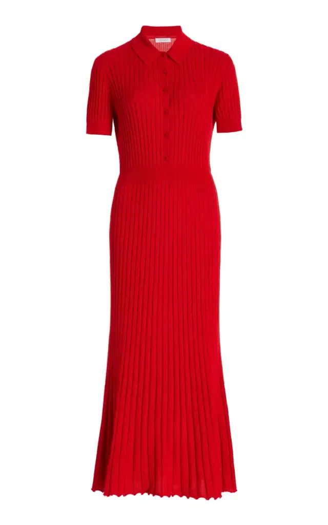 Amor Knit Dress in Red Topaz Cashmere Silk