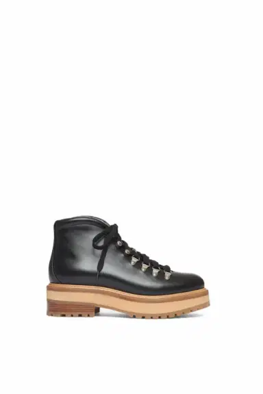 Gabriela Hearst Kash Hiking Boot in Black Leather | Thumbnail 1 Gabriela Hearst Kash Hiking Boot in Black Leather | Thumbnail 1
