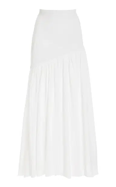 Gabriela Hearst Maxwell Shirred Skirt in  Linen Silk Gauze | Thumbnail 1