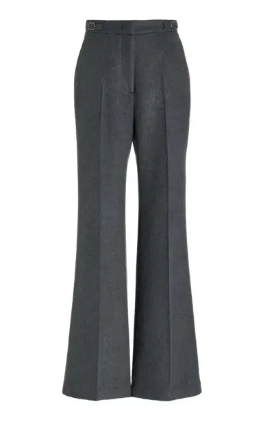 Gabriela Hearst Jones Pant in Dark Grey Melange Double-Face Winter Silk | Thumbnail 1