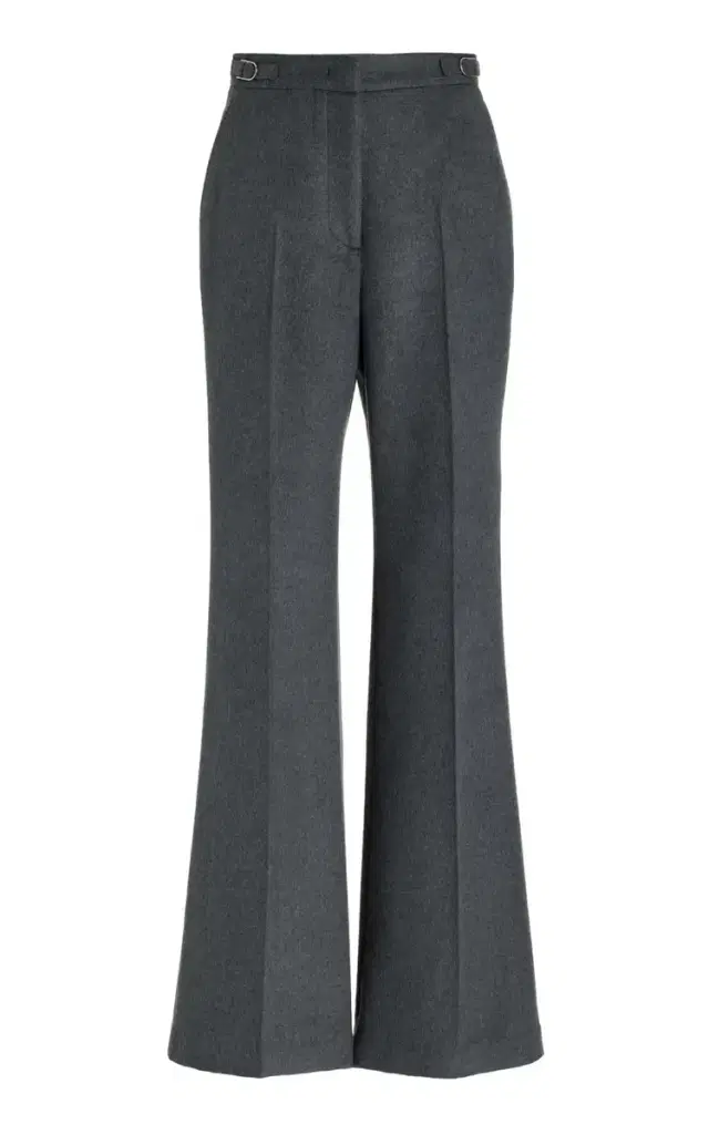 Jones Pant in Dark Grey Melange Double-Face Winter Silk