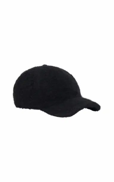 Gabriela Hearst Russ Baseball Hat in Black Cashmere Boucle | Thumbnail 1