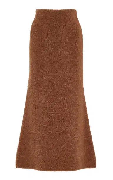 GABRIELA HEARST Pablo Knit Skirt in Cognac Cashmere Boucle | Thumbnail 1
