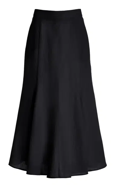 Gabriela Hearst Tate Skirt in Charcoal Aloe Linen | Thumbnail 1 Gabriela Hearst Tate Skirt in Charcoal Aloe Linen | Thumbnail 1