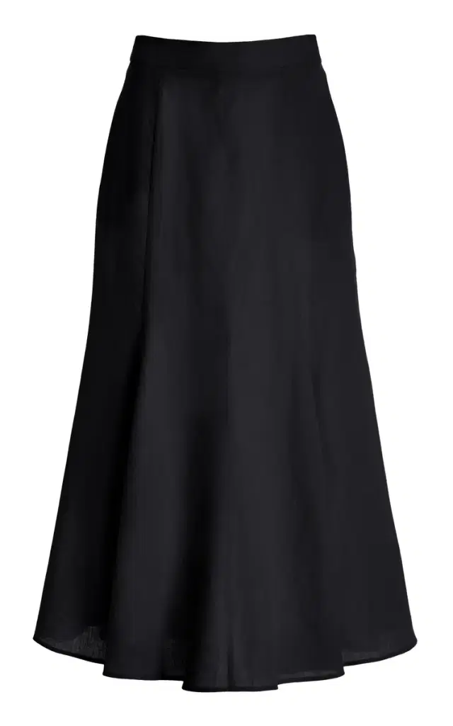 Tate Skirt in Charcoal Aloe Linen