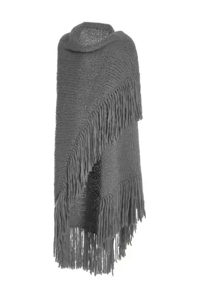 Gabriela Hearst Lauren Knit Wrap in Grey Welfat Cashmere | Thumbnail 1 Gabriela Hearst Lauren Knit Wrap in Grey Welfat Cashmere | Thumbnail 1