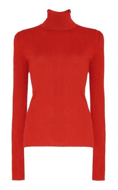 GABRIELA HEARST Peppe Knit Turtleneck in Red Cashmere Silk | Thumbnail 1 GABRIELA HEARST Peppe Knit Turtleneck in Red Cashmere Silk | Thumbnail 1