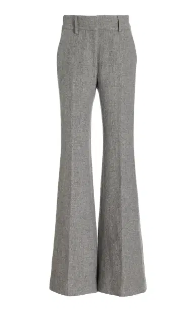 GABRIELA HEARST Rhein Pant in Light Grey Melange Cashmere Linen | Thumbnail 1 GABRIELA HEARST Rhein Pant in Light Grey Melange Cashmere Linen | Thumbnail 1