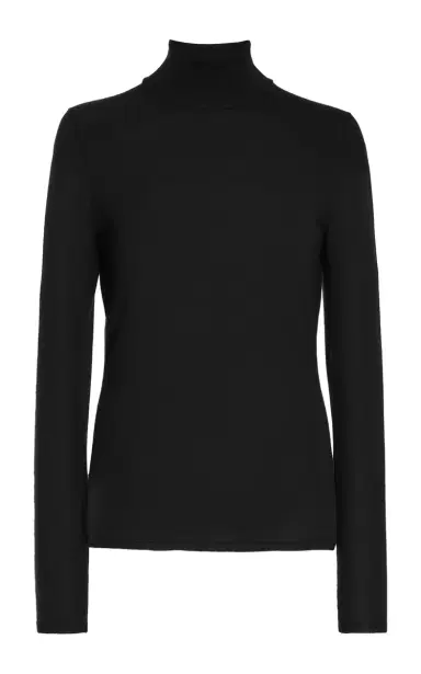 Gabriela Hearst Costa Knit Turtleneck in Black Cashmere Silk | Thumbnail 1 Gabriela Hearst Costa Knit Turtleneck in Black Cashmere Silk | Thumbnail 1